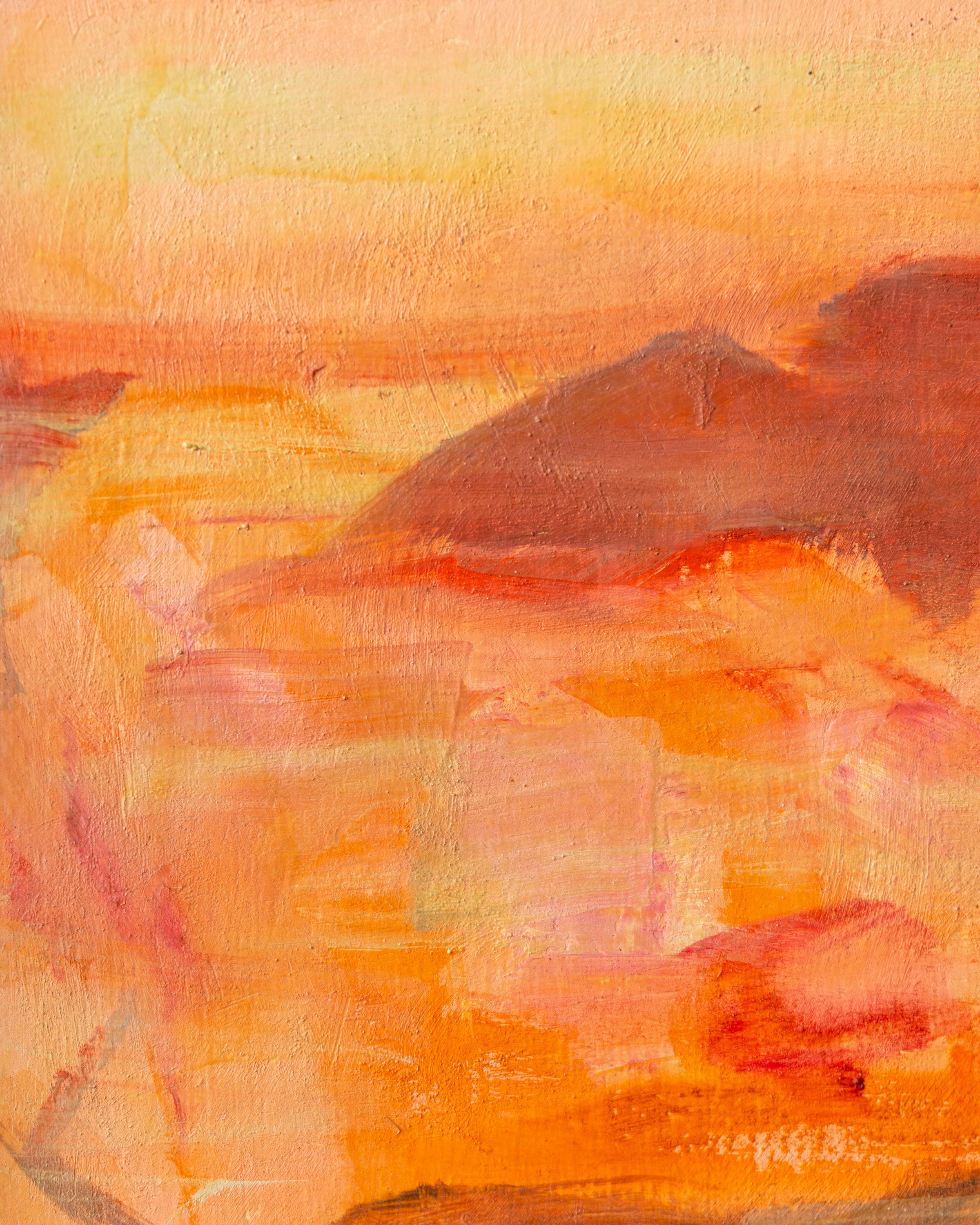 Douglass Parshall "Pink Desert" Oil Painting, 1969. Signed Front + Back