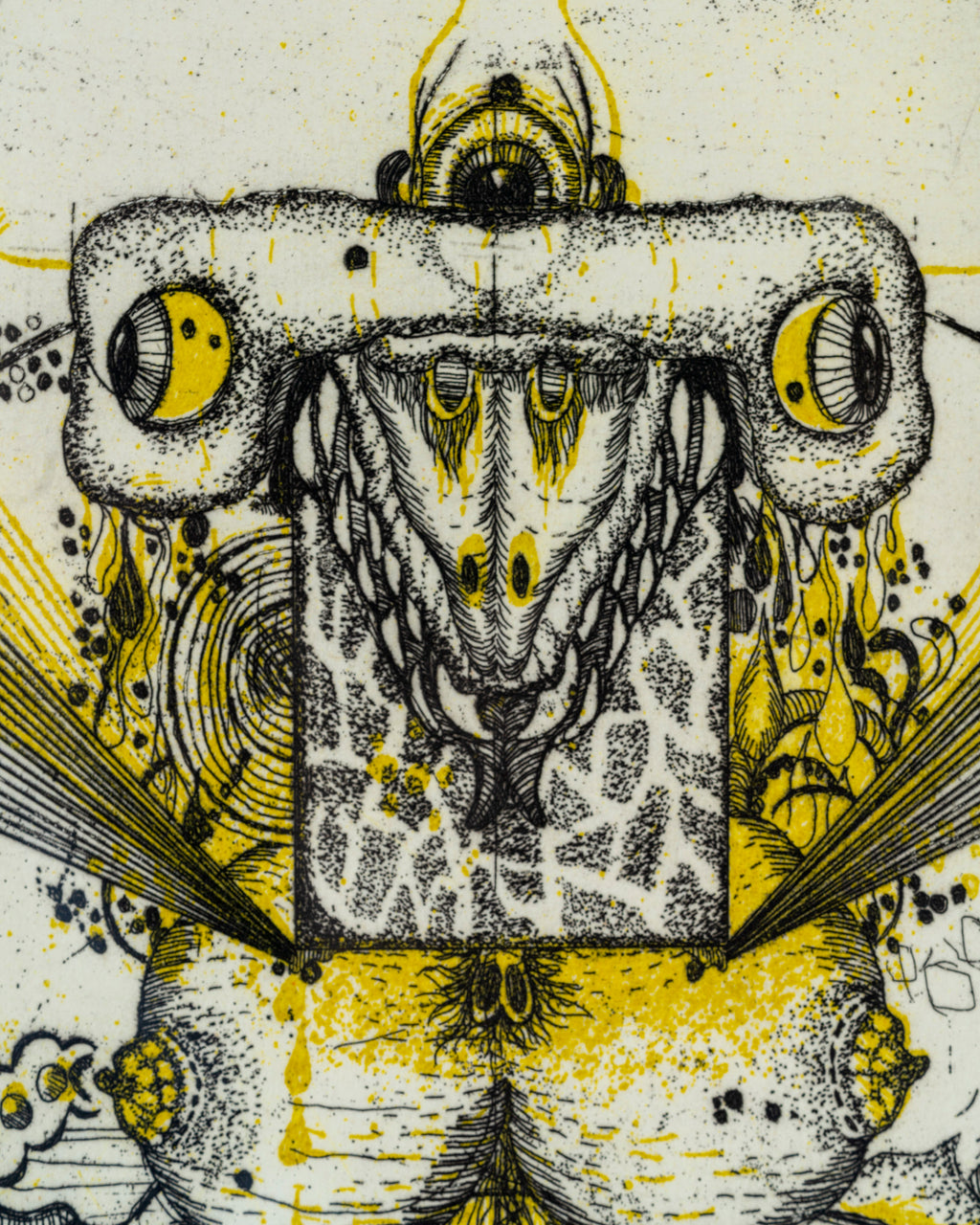 Uwe Bremer Serigraph "Hommage to Lovecraft"