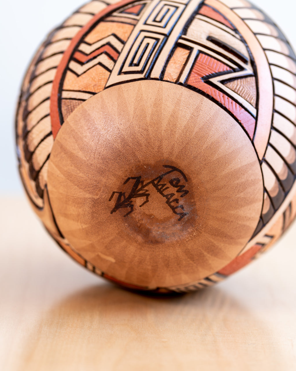 Polychrome Hopi Jar/Vase by Tom Polacca signed (1935-2003)