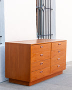 Custom Handmade Teak 8 Drawer Chest