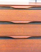 John Kapel Mid Century Modern Walnut Double Dresser For Glenn of California