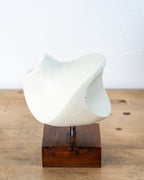 Minimalist Plaster Sculpture by Mystery Artist