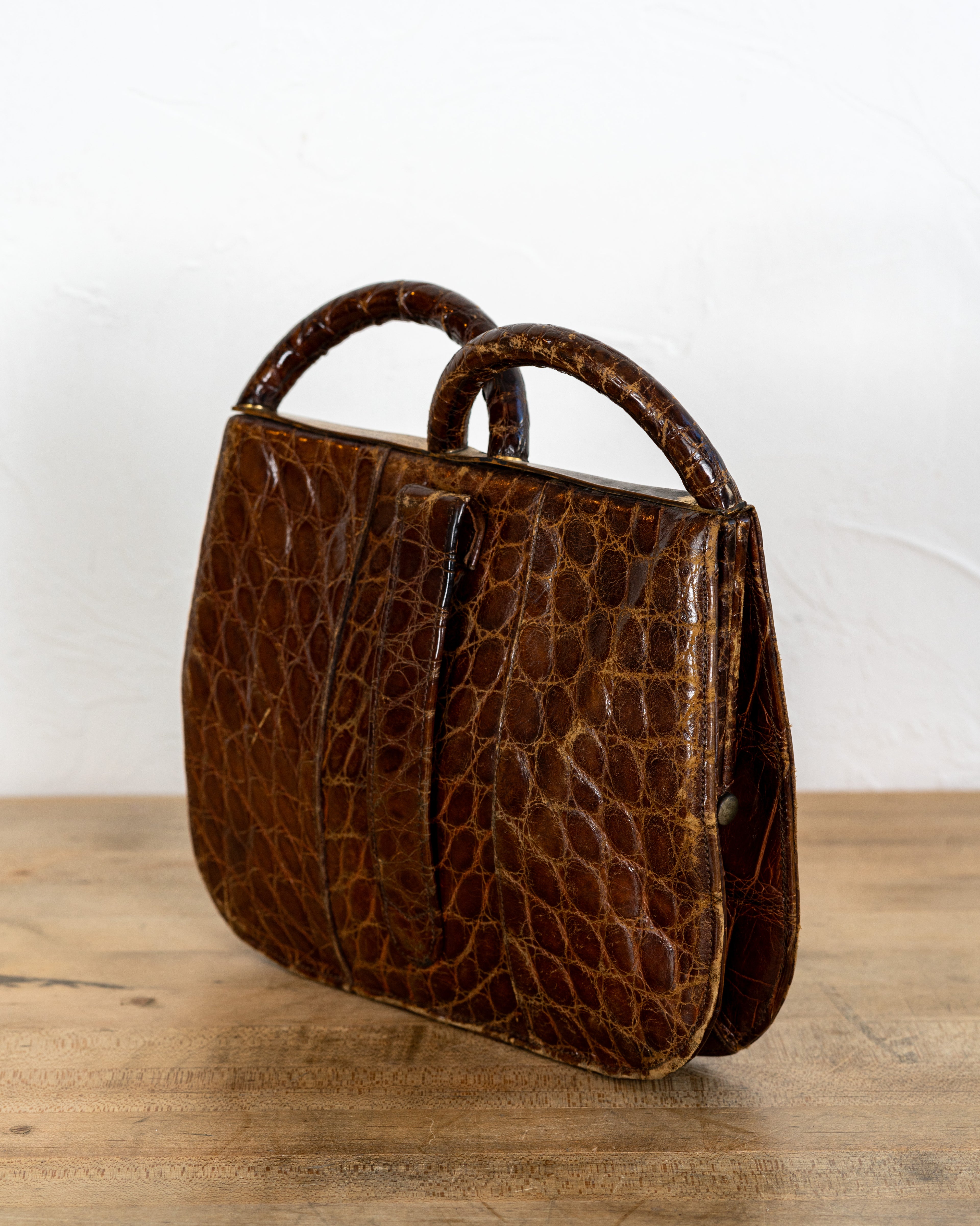 Vintage 1930's/40's Croc Clutch
