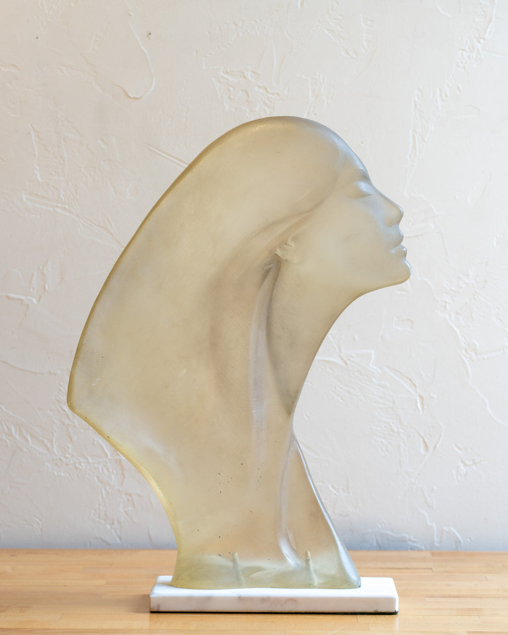 Stargazer David Fisher Lucite Sculpture Bust Art Deco Woman