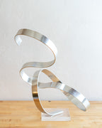 1978 Dan Murphy Aluminum Abstract Sculpture with Lucite Base