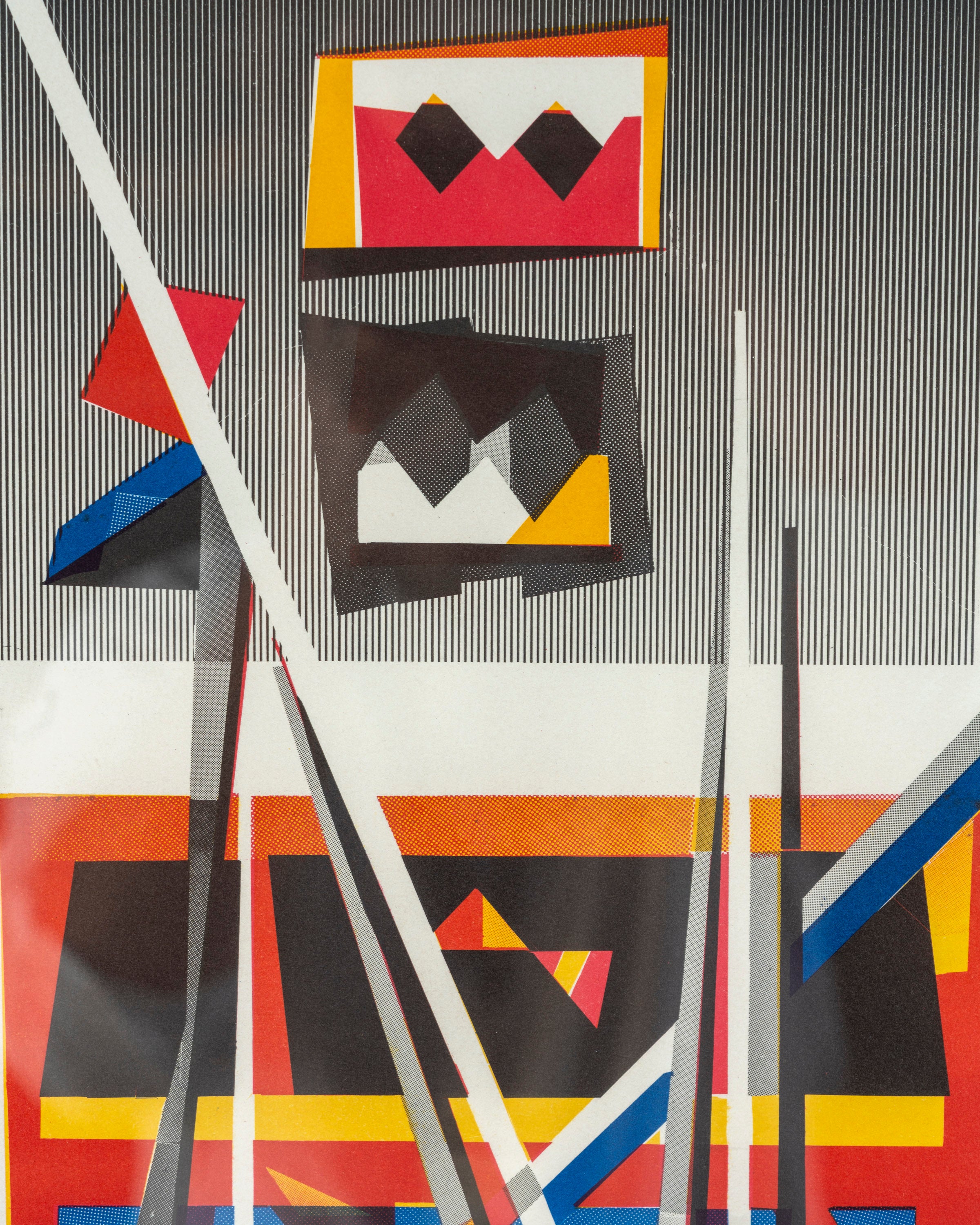 Vintage 1976 Jacob Wexler Abstract Lithograph