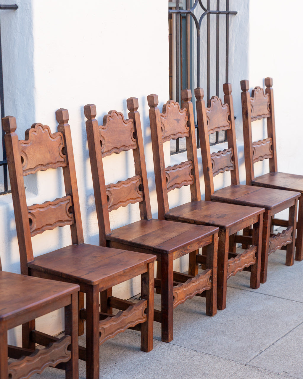 Spanish Revival Mesquite Dining Chairs (set of 6)