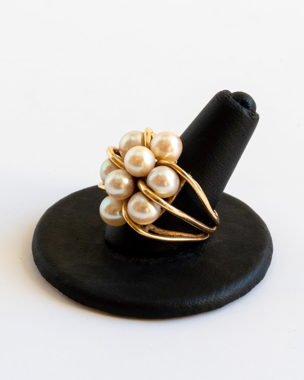 Vintage 14k Pearls Cocktail Ring