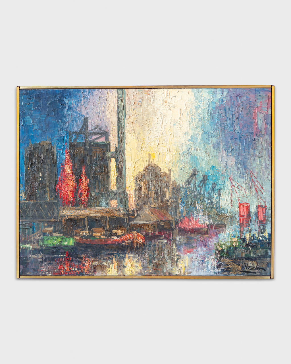 American Modernist Abstract Painting By John Frederick Helm, Jr