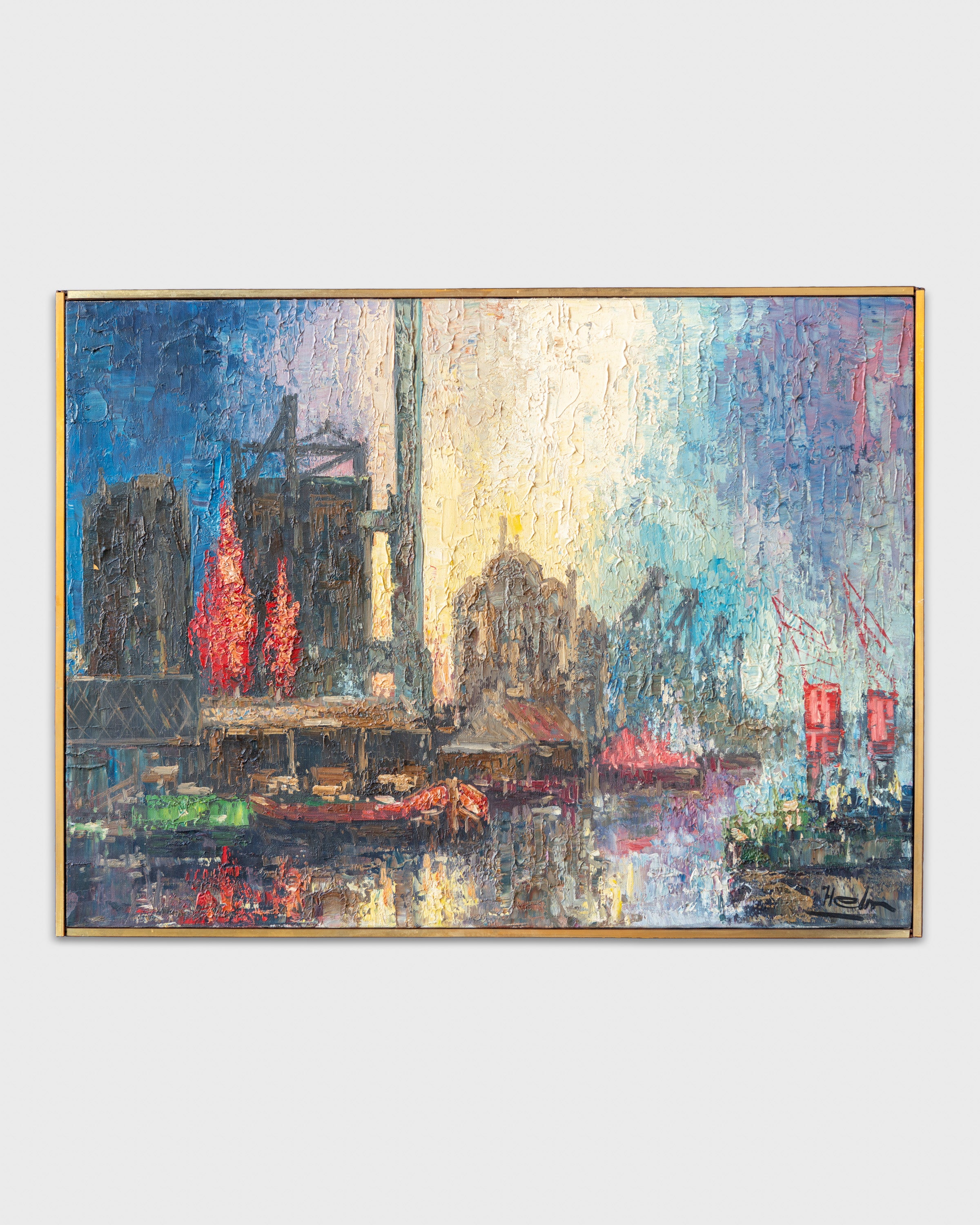 American Modernist Abstract Painting By John Frederick Helm, Jr