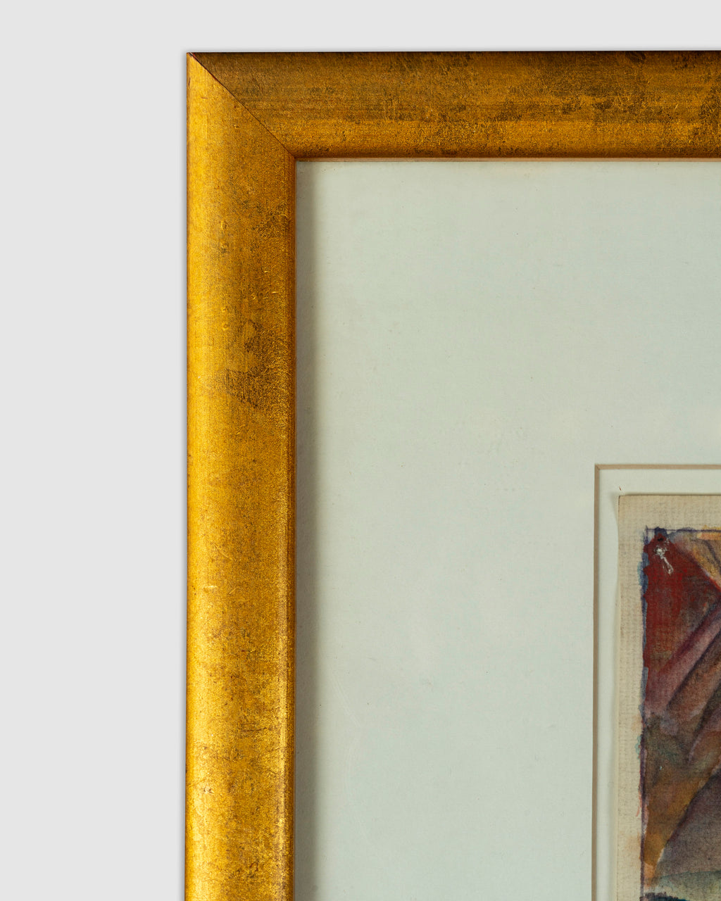 Original Cubist Water Color On Paper Circa 1930s