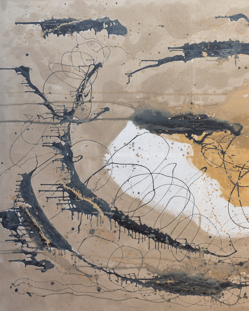 "Organic Upside Down Natural Language" Painting, Unknown Artist