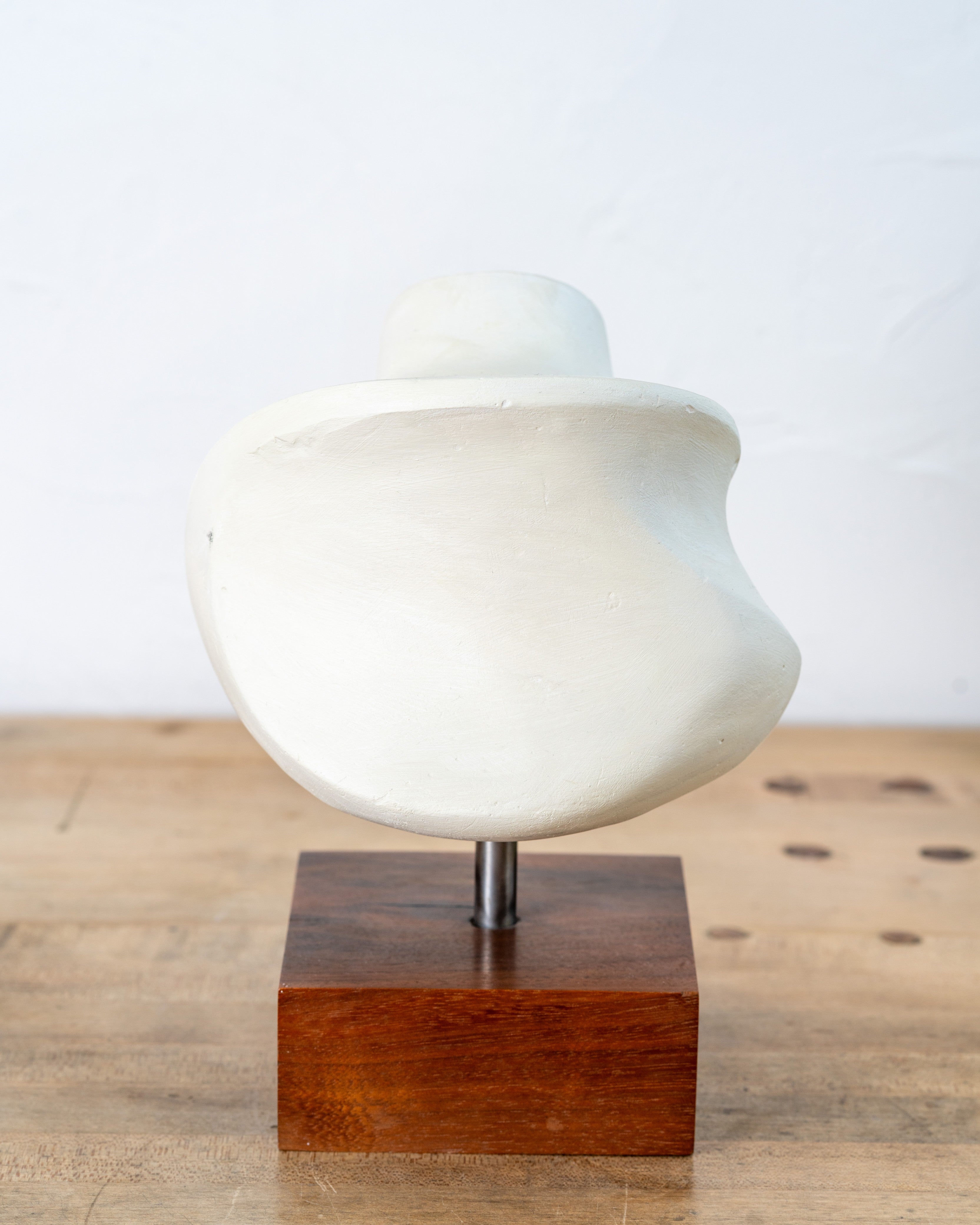 Minimalist Plaster Sculpture by Mystery Artist