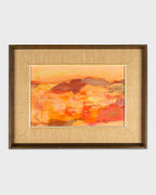Douglass Parshall "Pink Desert" Oil Painting, 1969. Signed Front + Back