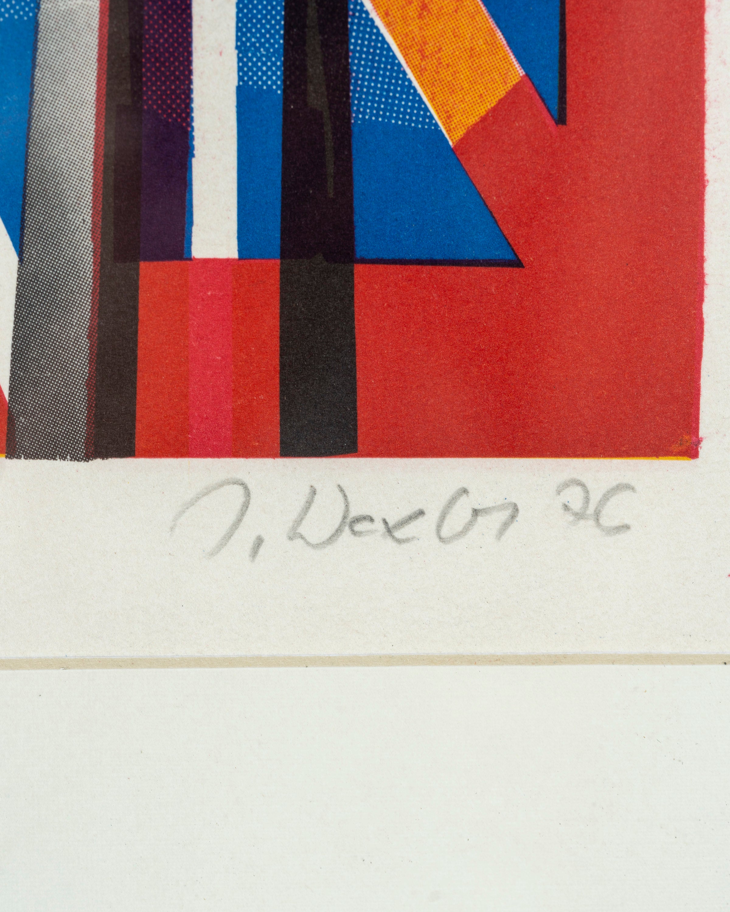 Vintage 1976 Jacob Wexler Abstract Lithograph