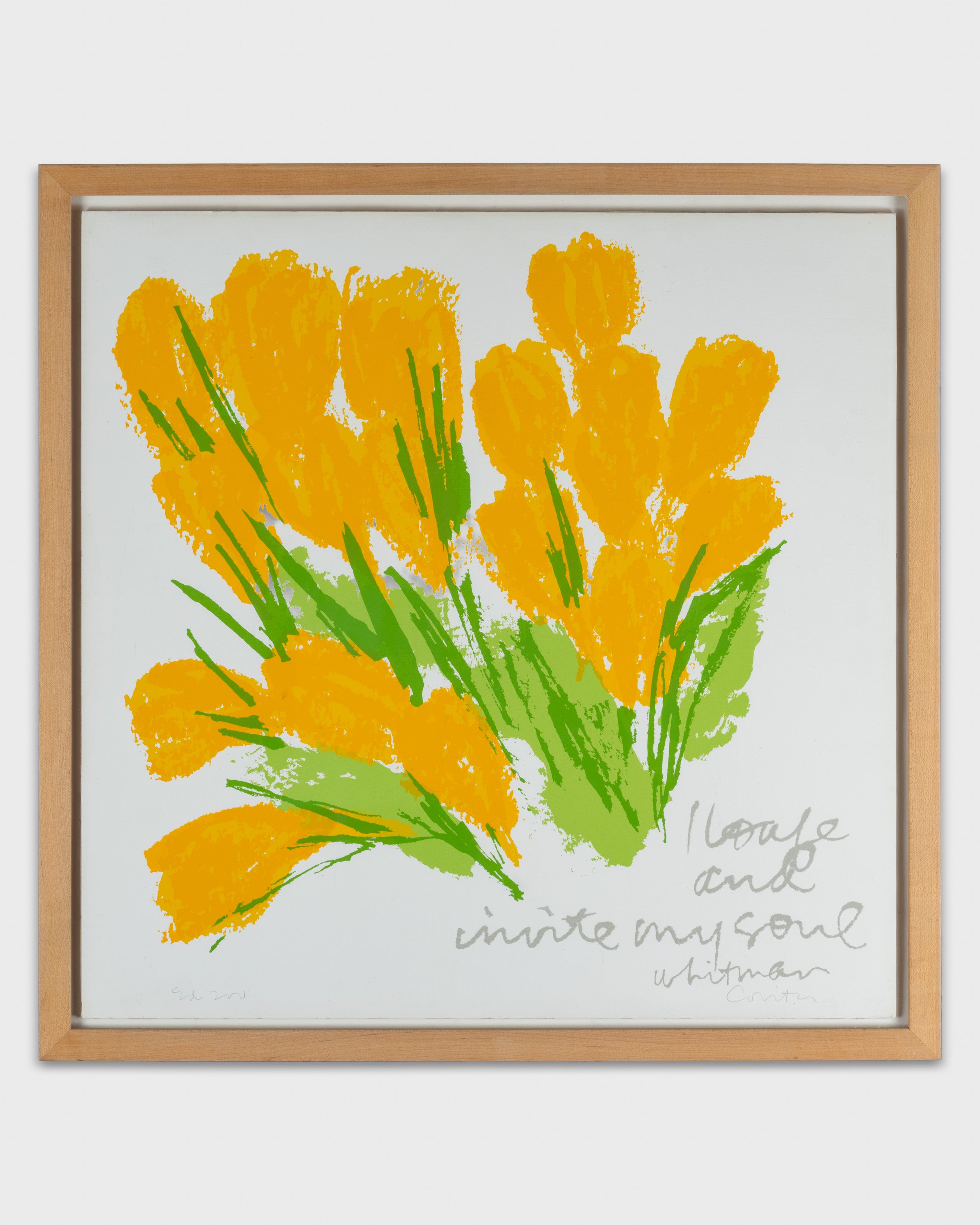 Corita Kent "Crocuses For Summer" Serigraph Print, 1950. ED 200, Pencil Signed.