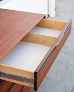 John Kapel Mid Century Modern Walnut Double Dresser For Glenn of California