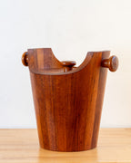 Large Vintage Teak Ice Bucket By Scan Look AQ