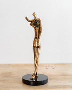 Circa 1982 Bronze Female Ballerina Sculpture By Tom & Bob Bennett