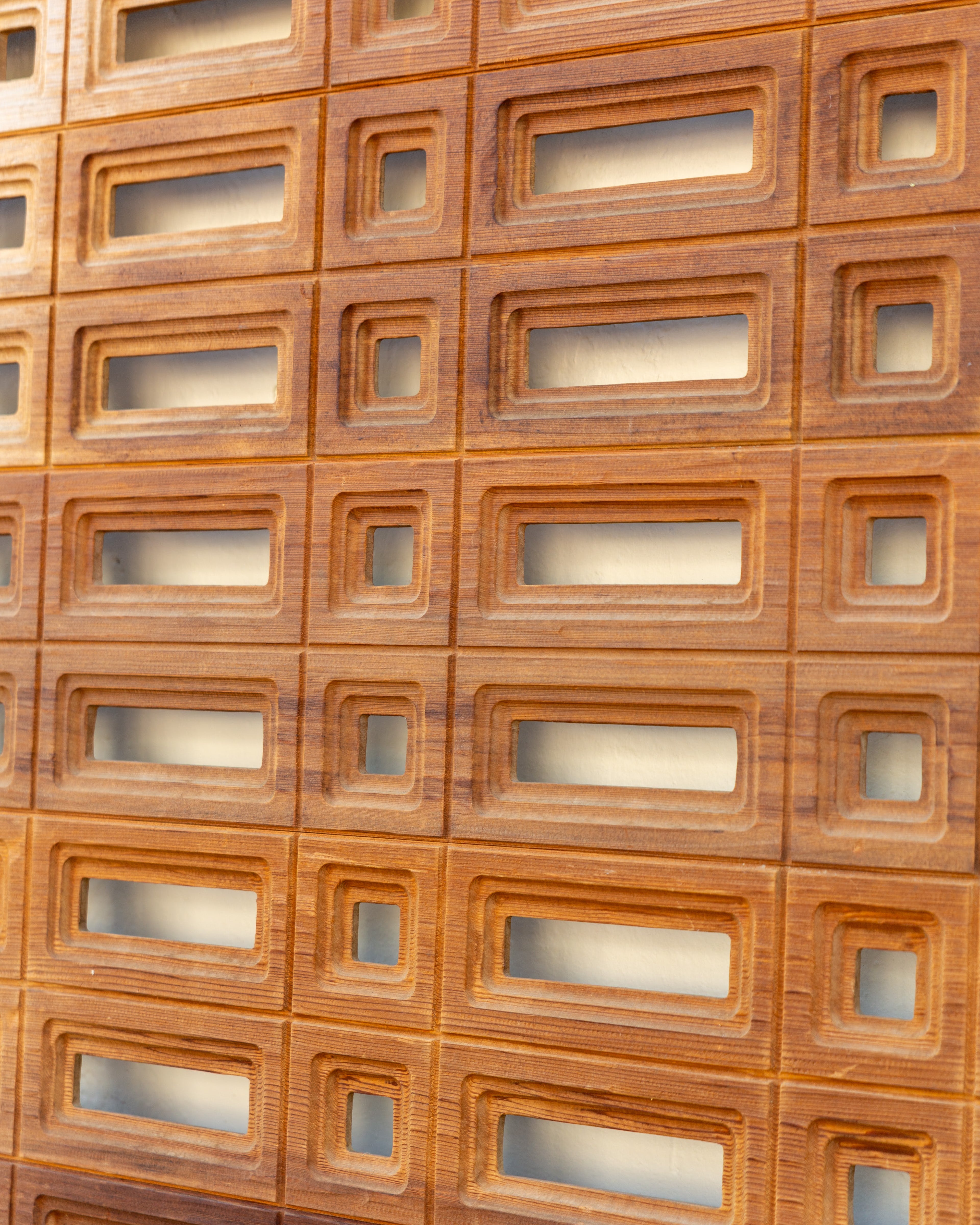 1960's-70's Sherrill Broudy for Panelcarve Redwood Panels Made in Santa Barbara