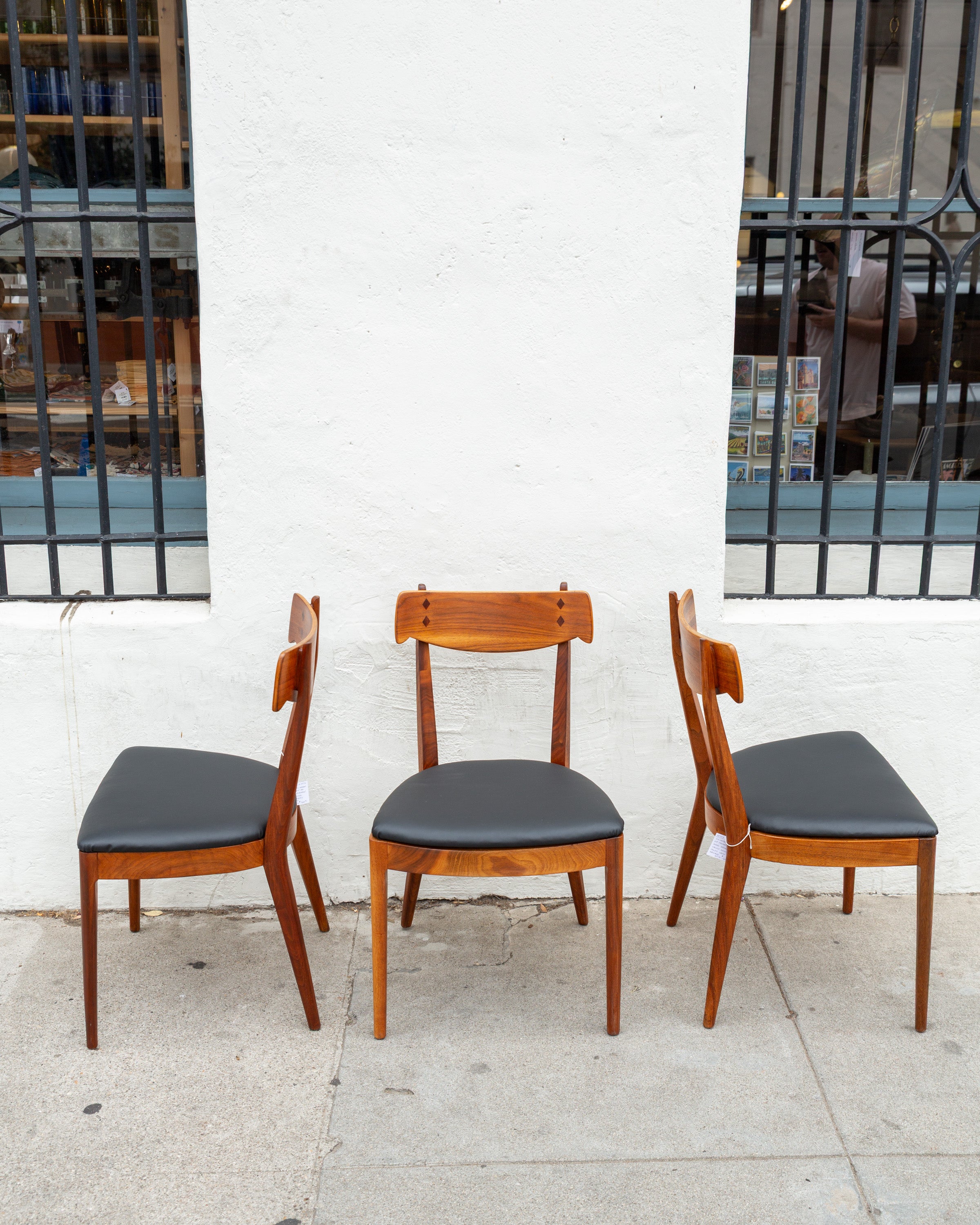 Kipp Stewart for Drexel Declaration Walnut Dining Chairs