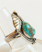 Vintage Navajo Sterling Turquoise Ring, Unsigned