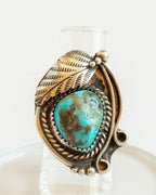 Vintage Navajo Sterling Turquoise Ring, Unsigned