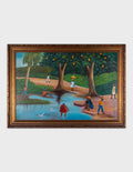 1940's Oil On Canvas Haitian Scene By C. Roland