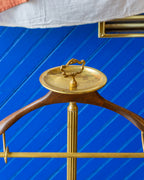 Vintage Wood and Brass Valet