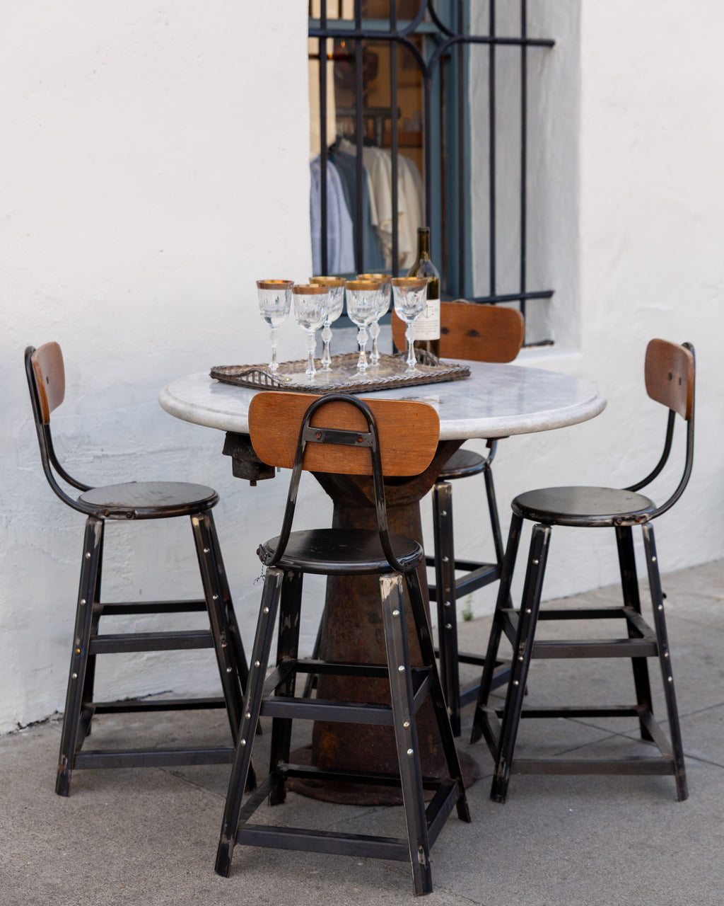 Industrial Stools, Set of 4