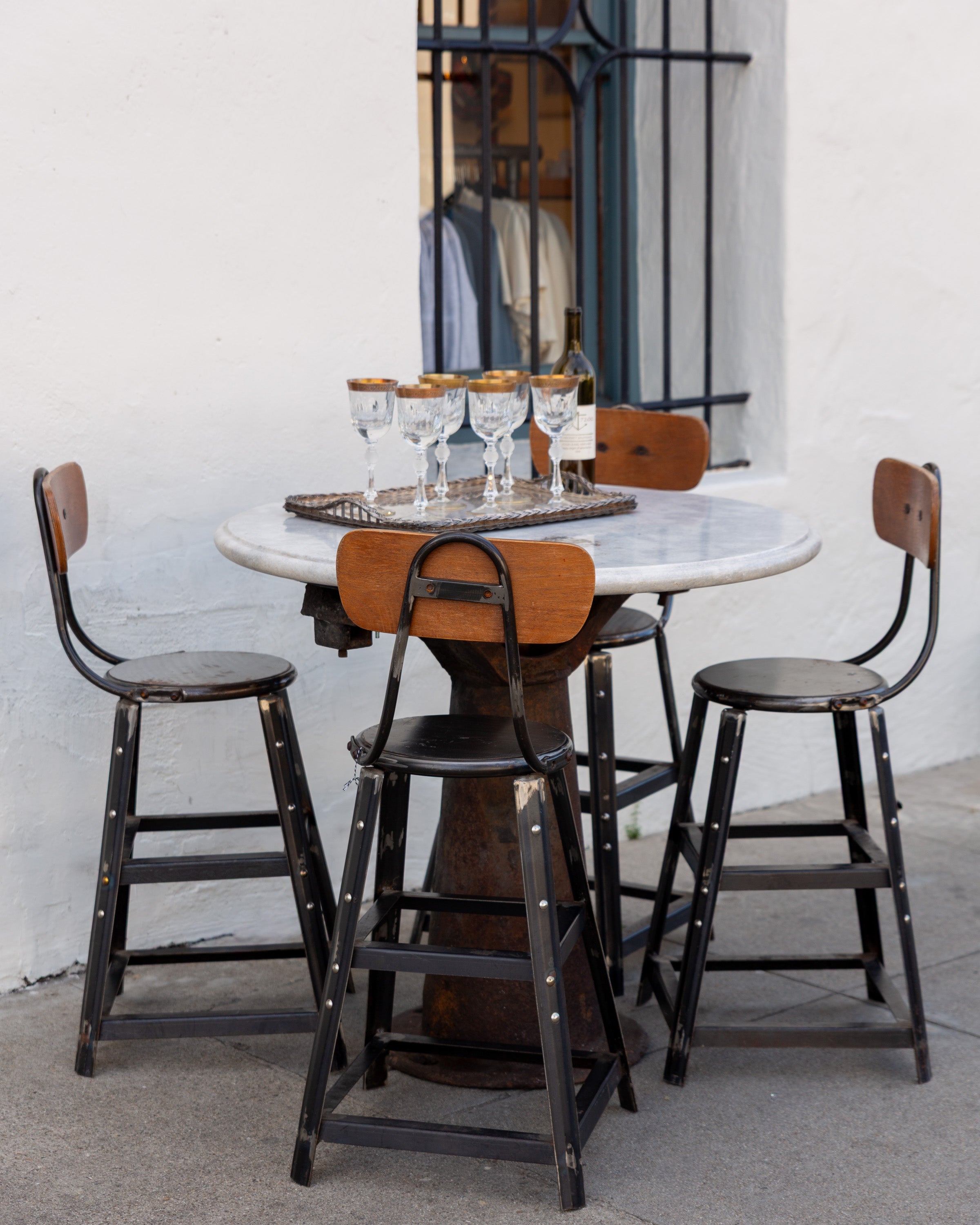 Industrial Stools, Set of 4