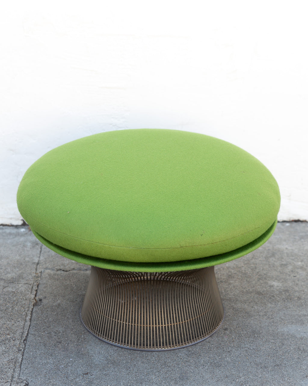 Warren Platner Green Ottoman for Knoll