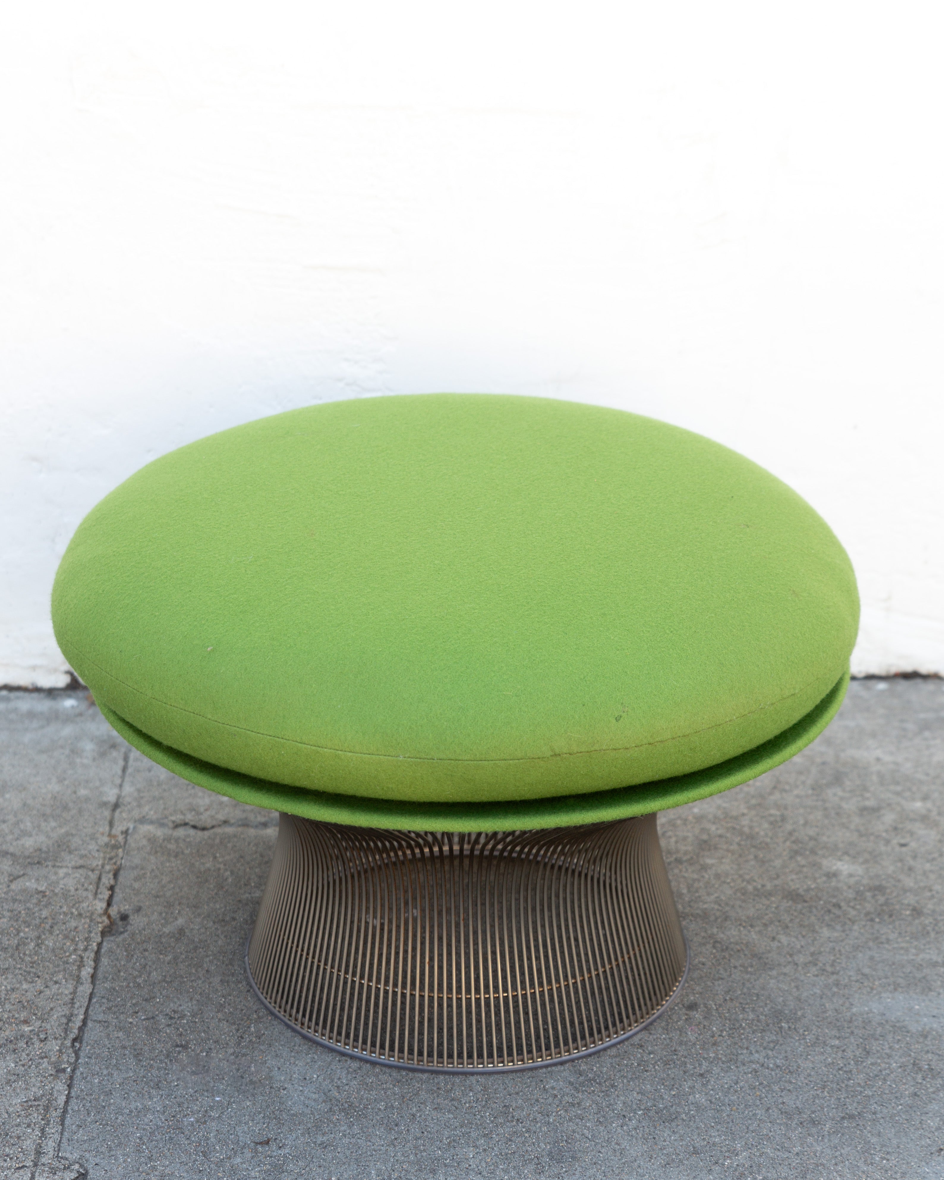 Warren Platner Green Ottoman for Knoll