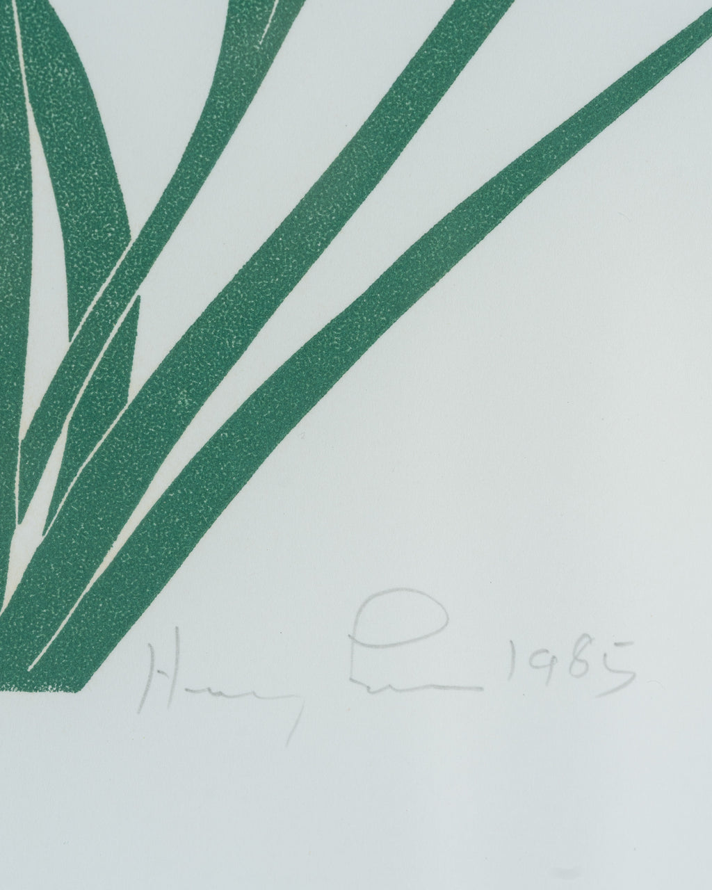 Early Rare Henry Evans Linocut "Freesia" LTD ED 146/150 Pencil Signed, 1985