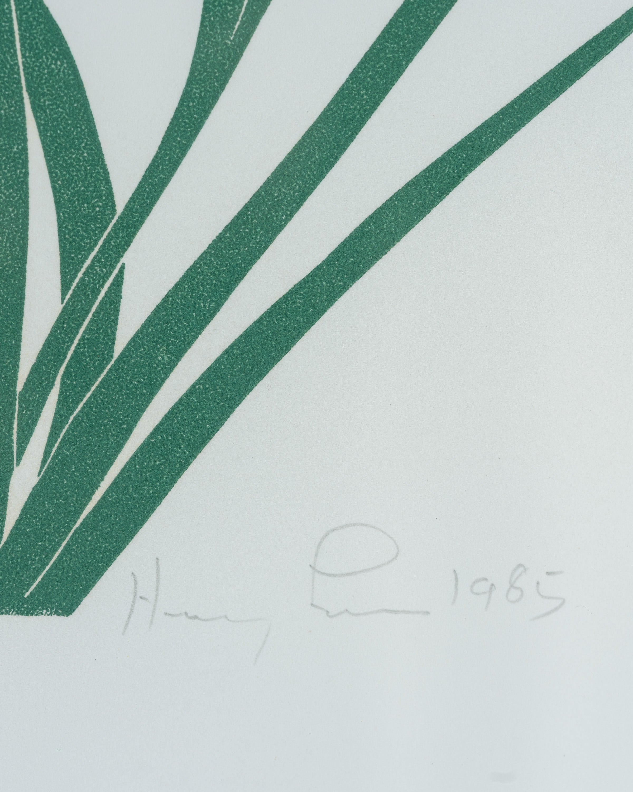 Early Rare Henry Evans Linocut "Freesia" LTD ED 146/150 Pencil Signed, 1985