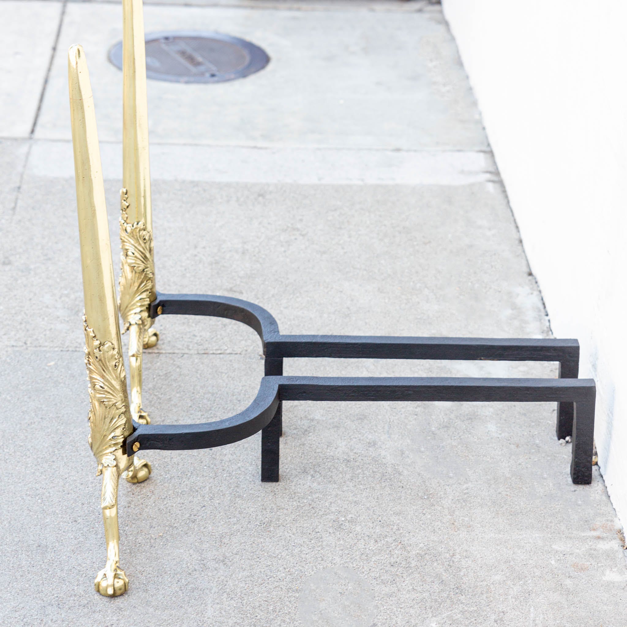 Monumental French Regency Andirons From The Late 18th Century - A Pair