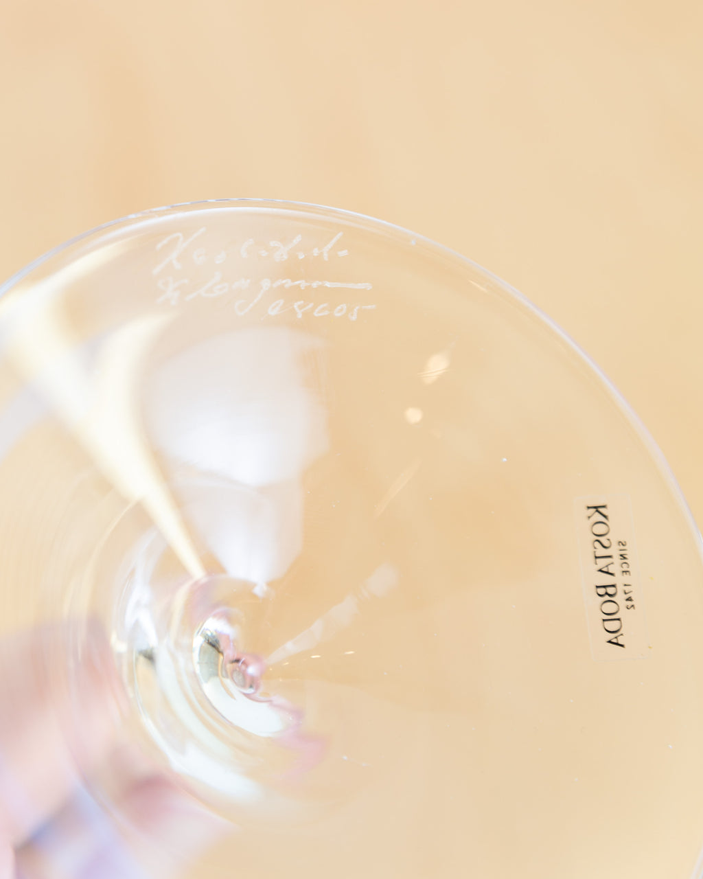 1970s Kjell Engman for Kosta Boda Signed Crystal Fanfare Candlesticks (Pair)