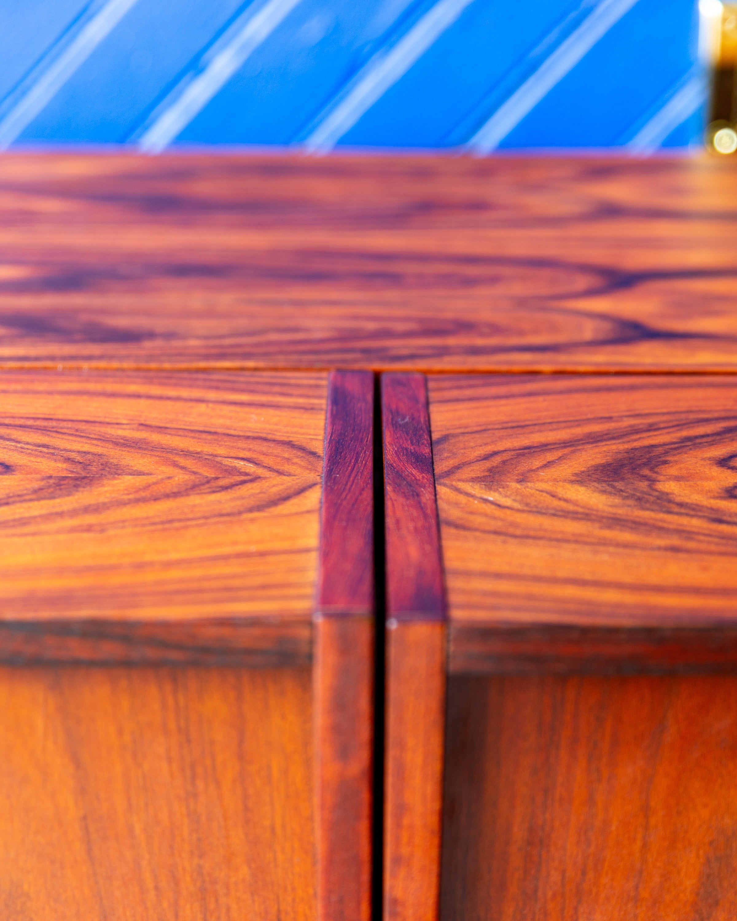 Rosewood Magic Box Folding Desk by Neils Erik Glasdam Jensen with Working Light