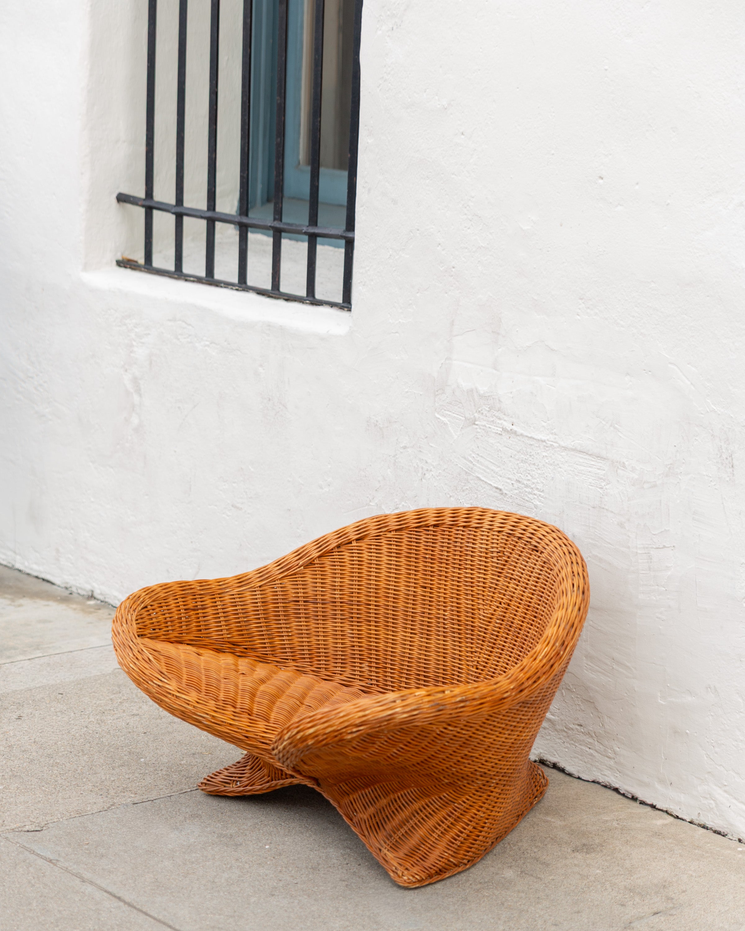 2000s Wicker Lotus Meditation/Yoga Chair