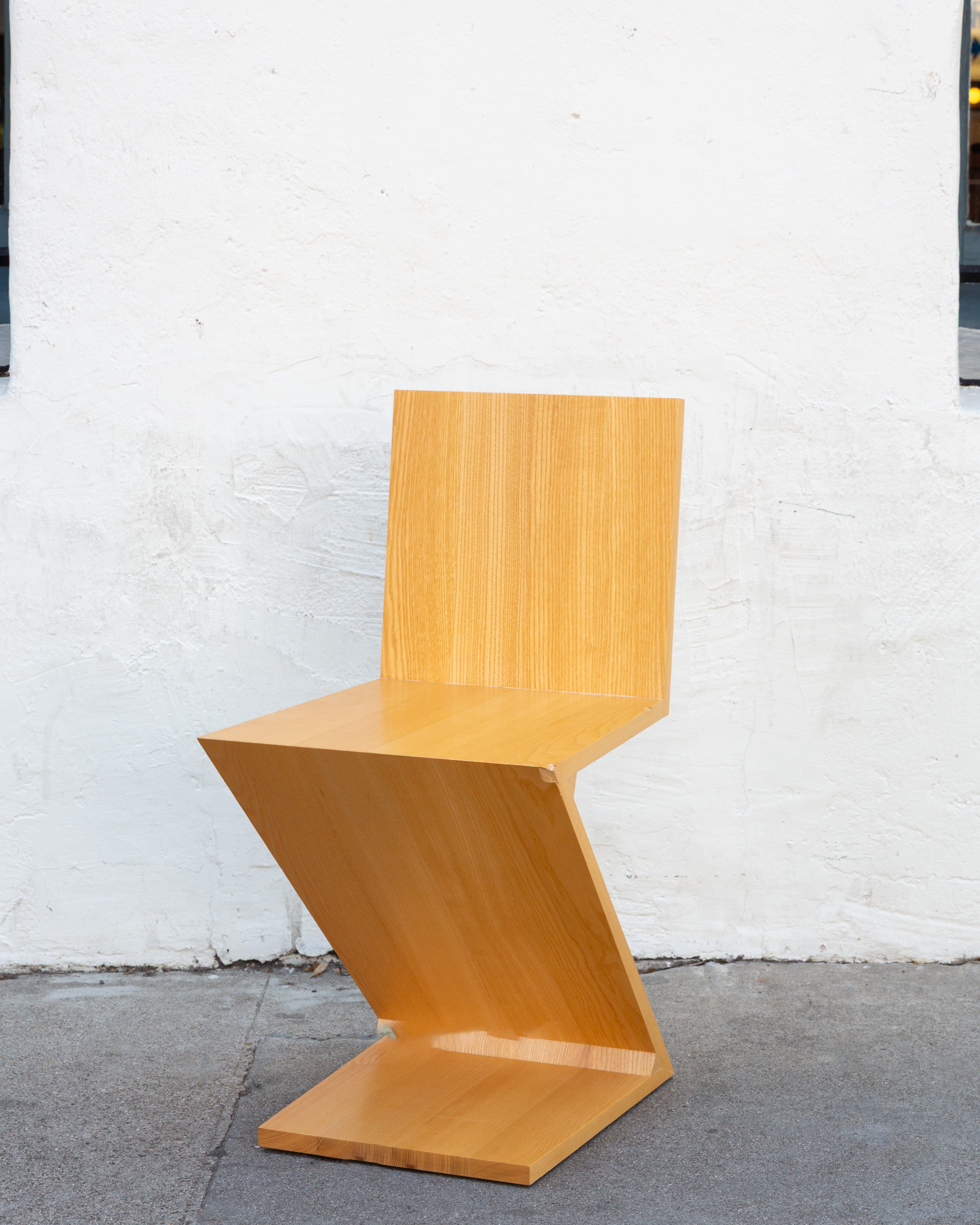 Iconic Zig Zag Chair by Gerrit Thomas Rietveld Originally Designed in 1934, As F