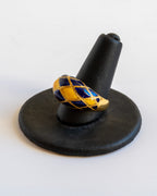 Vintage AL 237 Italian Designer 18k Enamel Ring