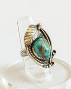 Vintage Navajo Sterling Turquoise Ring, Unsigned