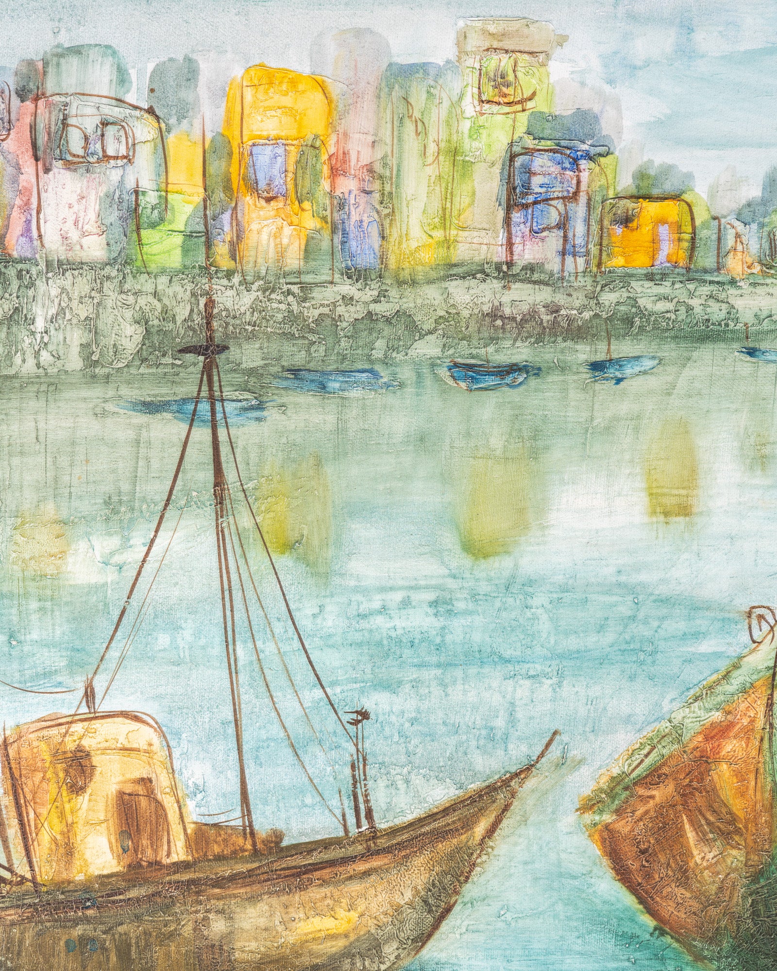 Vintage Oil on Canvas Seascape