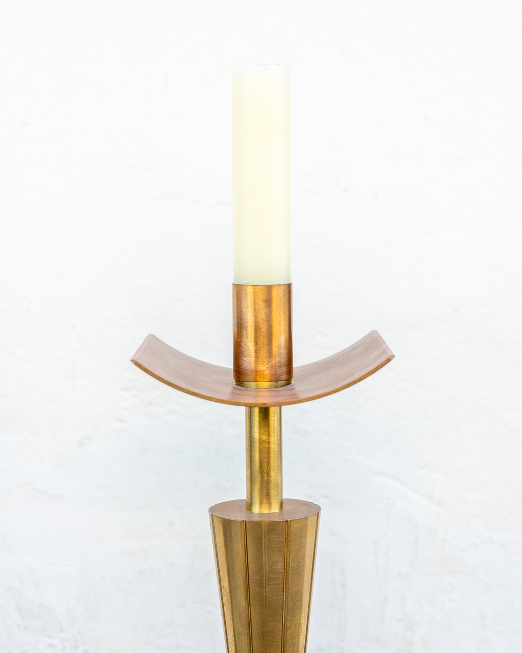 Mid Century Solid Brass Pricket Candlesticks