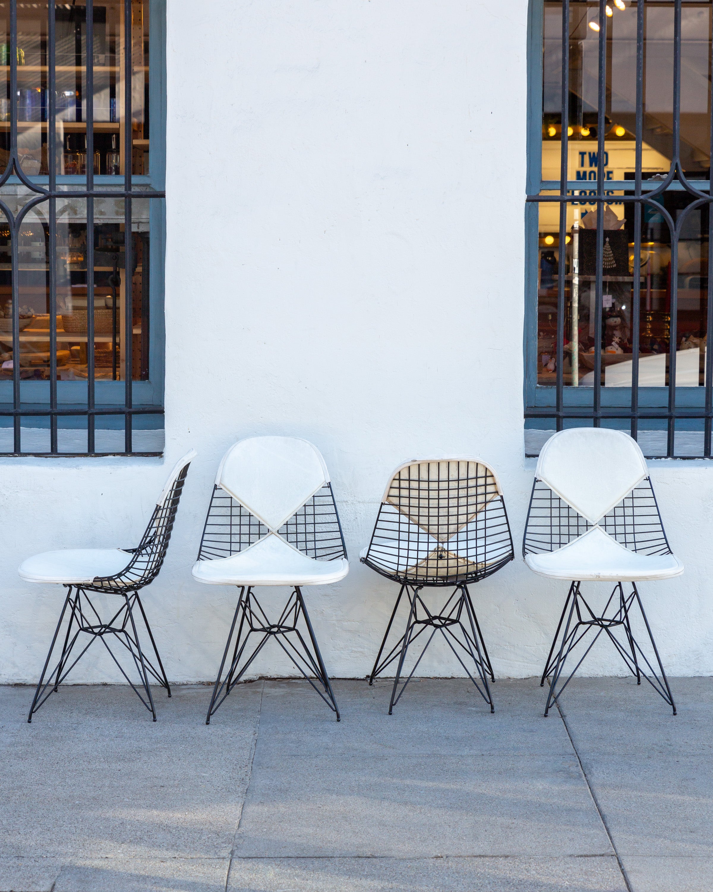 Eames DKR-2 Early 1950's New Powder Coat with Original Cushions