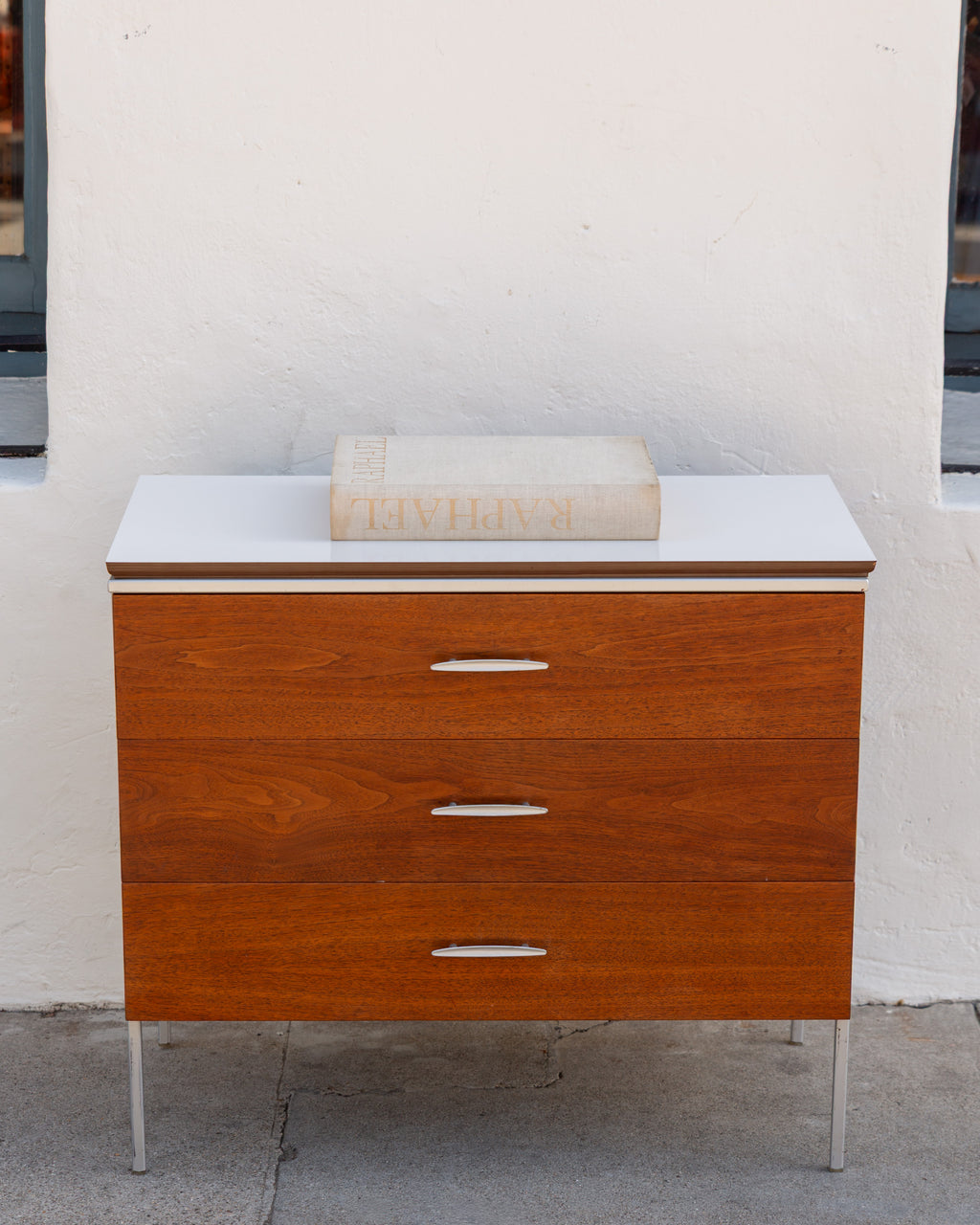 Vintage 1960s Vista of California, Walnut 3-Drawer Dresser
