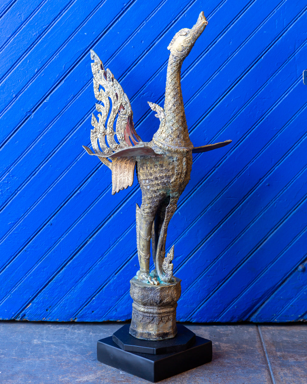 Vintage Bronze Mythical Hindu Bird on New Base