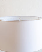 Venetian Murano Art Glass White Lace Pattern New Wiring 3-Way Socket w/ Shade