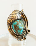 Vintage Navajo Sterling Turquoise Ring, Unsigned