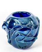 Cobalt Blue Vintage Glass Vase By Chuck C. Walters, Jalama, CA